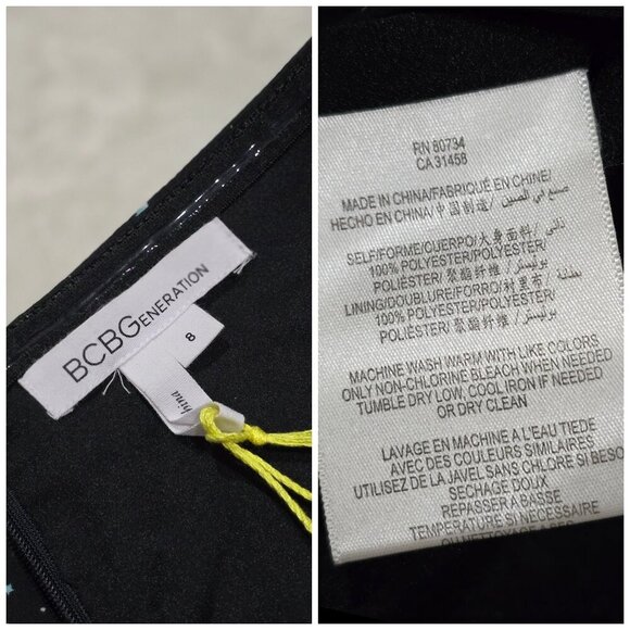 BCBGGeneration Strapless Galaxy Print Dress – Butterfly Front – Size 8 – NWOT - Picture 10 of 11